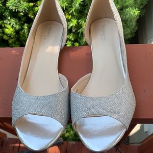 Silver mesh sandals